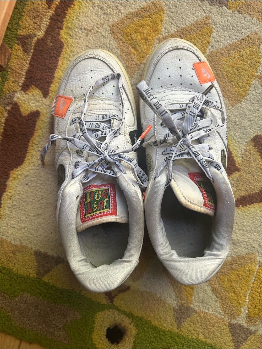 Nike Air Force 1 Low ’07 PRM Just Do It White Orange 2018 Men 6.5 Women 8 - Picture 12 of 16